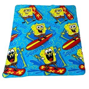 Vintage Spongebob Squarepants Fleece Throw Blanket Nickelodeon 56X50